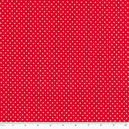 Fabric Traditions Red Polka Dot Cotton Fabric